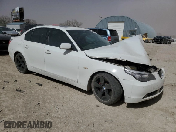 2007 BMW 5 Series 550i with VIN WBANB53567CP04231, listed as a Copart auction lot 49187015 with Not Provided miles and Salvage Title. Bid and sale history available at carsss.com. Image 4.