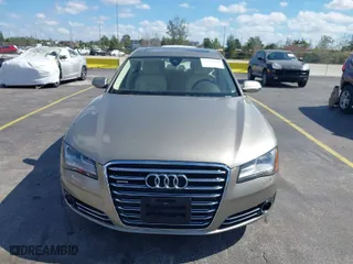 2012 Audi A8 L with VIN WAURVAFD0CN001646, listed as a IAAI auction lot 41524110 with 105,187 mi miles. Bid and sale history available at carsss.com. Image 6.