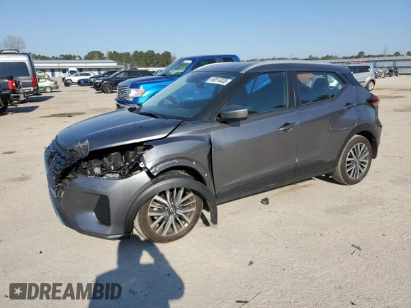 2024 Nissan Kicks SV with VIN 3N1CP5CV9RL529835, listed as a Copart auction lot 46814835 with 3,506 mi miles and Salvage Title. Bid and sale history available at carsss.com. Image 1.