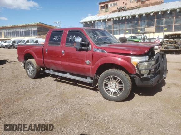2015 Ford F-350 Platinum with VIN 1FT8W3BT3FEA22502, listed as a Copart auction lot 45839334 with 139,969 mi miles and Salvage title. Bid and sale history available at DreamBid. Image 4.