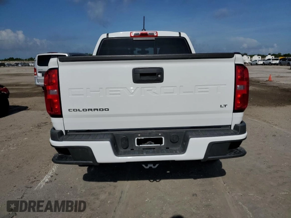 2021 Chevrolet Colorado 2WD LT with VIN 1GCGSCEA5M1132943, listed as a Copart auction lot 68613474 with 50,489 mi miles and Salvage Title. Bid and sale history available at carsss.com. Image 6.