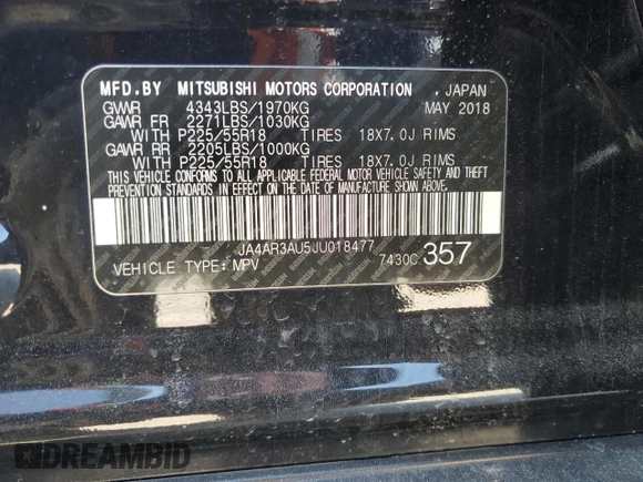 2018 Mitsubishi Outlander Sport ES 2.0 with VIN JA4AR3AU5JU018477, listed as a Copart auction lot 42092445 with 161,442 mi miles and Salvage Title. Bid and sale history available at carsss.com. Image 15.