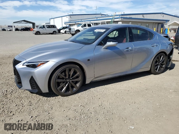 2024 Lexus IS 300 with VIN JTHBA1D25R5131172, listed as a Copart auction lot 43476375 with 22,835 mi miles and Salvage title. Bid and sale history available at DreamBid. Image 1.