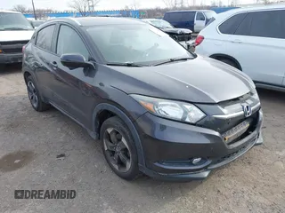 2018 Honda HR-V EX-L with VIN 3CZRU6H7XJM719006, listed as a IAAI auction lot 41333855 with 57,678 mi miles and . Bid and sale history available at carsss.com. Image 1.