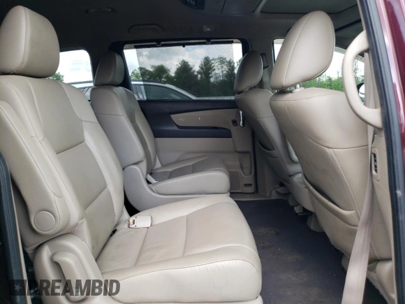 2015 Honda Odyssey Touring Elite with VIN 5FNRL5H98FB033336, listed as a Copart auction lot 57092355 with 186,046 mi miles and Salvage title. Bid and sale history available at DreamBid. Image 11.