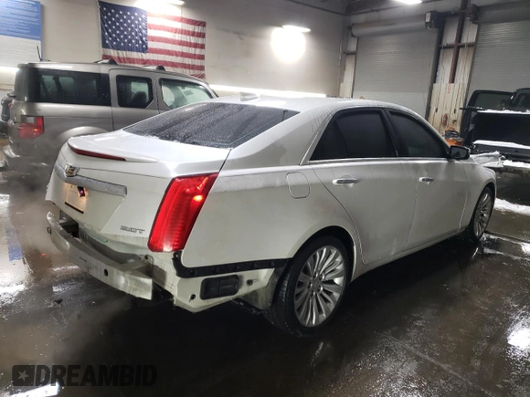 2015 Cadillac CTS Luxury AWD with VIN 1G6AX5SX4F0114053, listed as a Copart auction lot 45485935 with 61,272 mi miles and Salvage title. Bid and sale history available at DreamBid. Image 3.