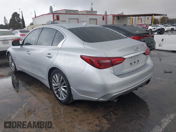 2018 Infiniti Q50 Luxe with VIN JN1EV7AP9JM362191, listed as a IAAI auction lot 41777017 with 80,394 mi miles and . Bid and sale history available at carsss.com. Image 3.