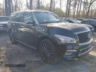 2017 Infiniti QX80 with VIN JN8AZ2NE8H9150542, listed as a IAAI auction lot 41810110 with 112,328 mi miles and . Bid and sale history available at DreamBid. Image 1.