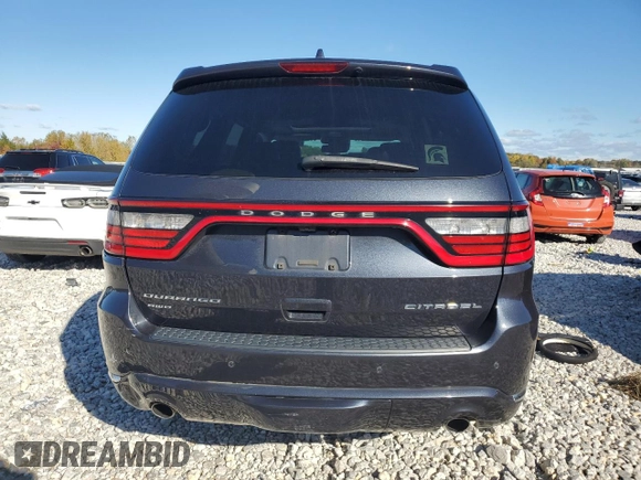 2016 Dodge Durango Citadel Anodized Platinum with VIN 1C4SDJETXGC402123, listed as a Copart auction lot 75584144 with 111,333 mi miles and Clean title. Bid and sale history available at DreamBid. Image 6.