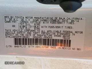2015 Toyota Tacoma with VIN 3TMLU4ENXFM166481, listed as a Copart auction lot 54319585 with 120,120 mi miles and Salvage title. Bid and sale history available at DreamBid. Image 13.