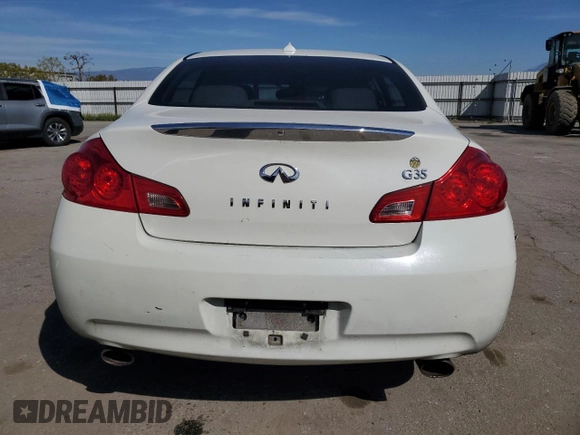 2008 Infiniti G35 Journey with VIN JNKBV61E58M218977, listed as a Copart auction lot 49639525 with Not Provided miles and Salvage Title. Bid and sale history available at DreamBid. Image 6.