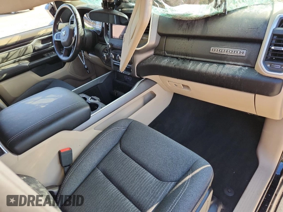 2020 Ram 1500 Big Horn with VIN 1C6SRFFT3LN329731, listed as a Copart auction lot 62726445 with 28,834 mi miles and Salvage title. Bid and sale history available at DreamBid. Image 8.