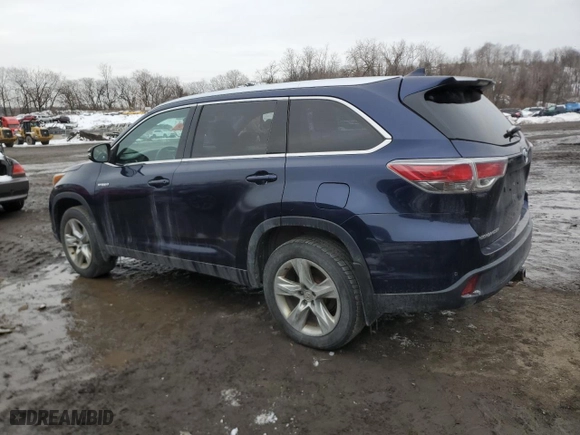 2014 Toyota Highlander Hybrid Limited with VIN 5TDDCRFH5ES004303, listed as a Copart auction lot 44381185 with 174,607 mi miles and Salvage Title. Bid and sale history available at carsss.com. Image 2.