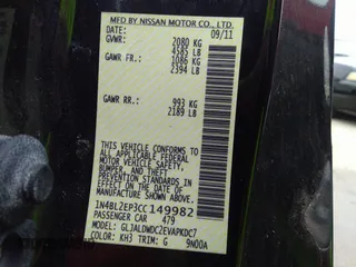 2012 Nissan Altima 3.5 SR with VIN 1N4BL2EP3CC149982, listed as a IAAI auction lot 41387129 with 129,954 mi miles. Bid and sale history available at carsss.com. Image 9.