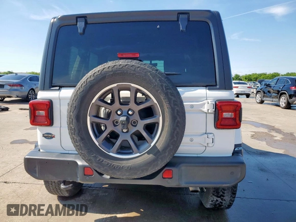 2021 Jeep Wrangler Unlimited Sport S z VIN 1C4HJXDN3MW729708, wystawiony jako Copart lot #58761745 z przebiegiem 64 011 mil mil oraz Szkoda całkowita • Salvage title. Historia ofert i sprzedaży dostępna na DreamBid. Obrazek 6.