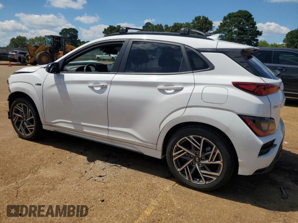 2023 Hyundai Kona N Line with VIN KM8K33A35PU025002, listed as a Copart auction lot 60696794 with 8,613 mi miles and Salvage Title. Bid and sale history available at carsss.com. Image 2.