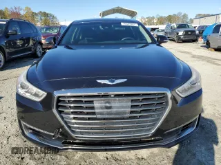 2018 Genesis G90 3.3T Premium with VIN KMHG34JA9JU043049, listed as a Copart auction lot 76592864 with 95,999 mi miles and Salvage Title. Bid and sale history available at carsss.com. Image 5.