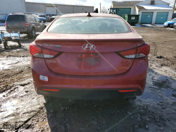 2014 Hyundai Elantra Coupe with VIN KMHDH6AH0EU028717, listed as a Copart auction lot 86697714 with 33,157 mi miles and Salvage Title. Bid and sale history available at carsss.com. Image 6.