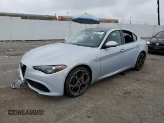 2022 Alfa Romeo Giulia Ti with VIN ZARFAMBN3N7660285, listed as a Copart auction lot 55063053 with 7,732 mi miles. Bid and sale history available at carsss.com. Image 1.