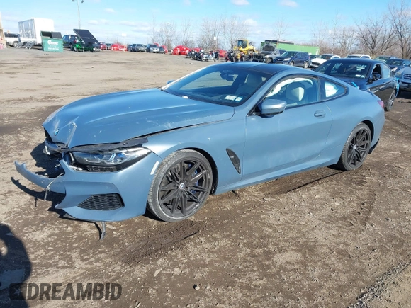 2019 BMW 8 Series M850i xDrive with VIN WBABC4C54KBU96780, listed as a IAAI auction lot 41015686 with 15,451 mi miles and . Bid and sale history available at DreamBid. Image 2.