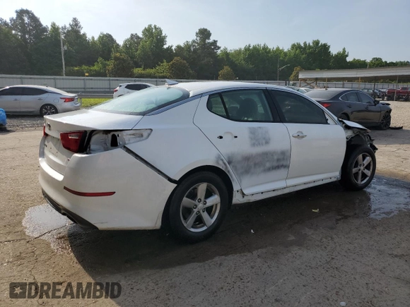 2015 Kia Optima LX with VIN 5XXGM4A71FG425904, listed as a Copart auction lot 59756495 with 143,664 mi miles and Salvage title. Bid and sale history available at DreamBid. Image 3.
