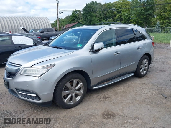 2014 Acura MDX Advance with VIN 5FRYD4H81EB038983, listed as a IAAI auction lot 40151615 with 192,839 mi miles and . Bid and sale history available at DreamBid. Image 2.