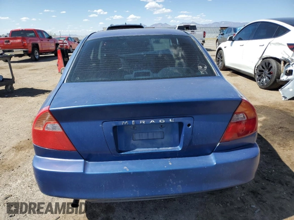 2001 Mitsubishi Mirage ES z VIN JA3AY26C11U002651, wystawiony jako Copart lot #55161755 z przebiegiem 209 883 mil mil oraz Szkoda całkowita • Salvage title. Historia ofert i sprzedaży dostępna na DreamBid. Obrazek 6.