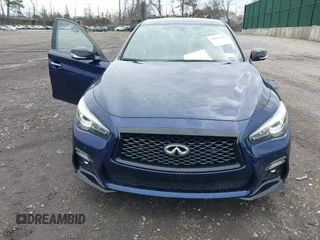 2023 Infiniti Q50 SENSORY with VIN JN1EV7CR6PM541439, listed as a IAAI auction lot 41967227 with 15,514 mi miles. Bid and sale history available at carsss.com. Image 12.