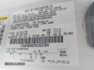 2017 Ford Mustang V6 с VIN 1FA6P8AM2H5202204, выставлен на аукционе IAAI как лот 41535371 с пробегом 138 752 миль миль и . История ставок и продаж доступна на DreamBid. Изображение 9.