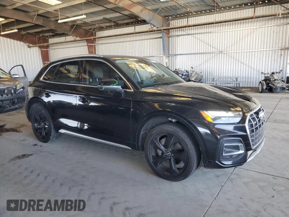 2021 Audi Q5 Premium Plus with VIN WA1BAAFY6M2071930, listed as a Copart auction lot 62777725 with 59,879 mi miles and Salvage title. Bid and sale history available at DreamBid. Image 4.