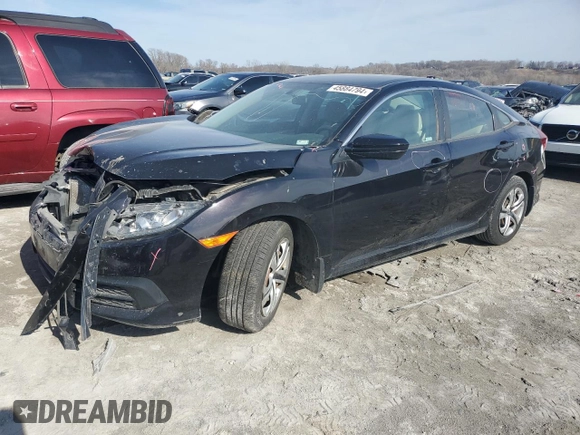 2018 Honda Civic Sedan LX with VIN 19XFC2F54JE002570, listed as a Copart auction lot 45884794 with 93,737 mi miles and Salvage Title. Bid and sale history available at carsss.com. Image 1.
