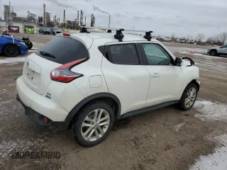 2015 Nissan Juke SV with VIN JN8AF5MR9FT509833, listed as a Copart auction lot 85975134 with 169,304 mi miles and Salvage Title. Bid and sale history available at carsss.com. Image 3.