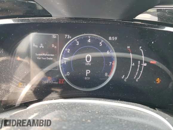 2022 Lexus NX with VIN 2T2ADCAZ4NC002379, listed as a Copart auction lot 71153604 with 26,490 mi miles and Salvage Title. Bid and sale history available at carsss.com. Image 9.