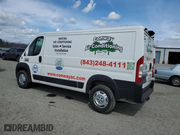 2021 Ram ProMaster Cargo with VIN 3C6LRVVG7ME559443, listed as a Copart auction lot 47386865 with Not Provided miles and Salvage Title. Bid and sale history available at DreamBid. Image 2.