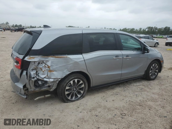 2024 Honda Odyssey EX-L with VIN 5FNRL6H63RB046690, listed as a Copart auction lot 55669855 with 7,829 mi miles and Salvage Title. Bid and sale history available at DreamBid. Image 3.