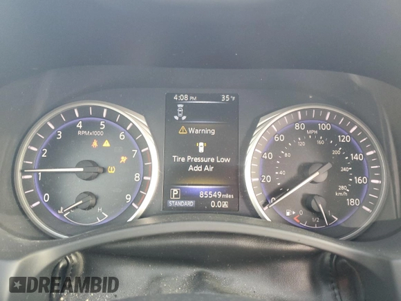 2017 Infiniti Q50 Premium with VIN JN1EV7AP7HM732712, listed as a Copart auction lot 44122965 with 85,549 mi miles and Salvage title. Bid and sale history available at DreamBid. Image 9.