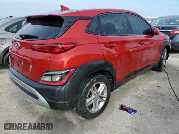 2022 Hyundai Kona SE with VIN KM8K22ABXNU804283, listed as a Copart auction lot 73907404 with 0 mi miles and Non Repairable. Bid and sale history available at carsss.com. Image 3.