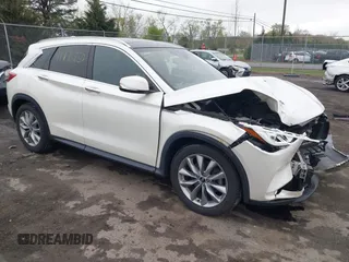 2019 Infiniti QX50 Essential with VIN 3PCAJ5M32KF136279, listed as a IAAI auction lot 41976850 with 61,606 mi miles and . Bid and sale history available at DreamBid. Image 1.