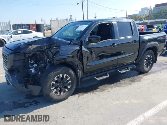2024 Nissan Frontier SL with VIN 1N6ED1EJ4RN650125, listed as a IAAI auction lot 42193443 with 14,282 mi miles and . Bid and sale history available at DreamBid. Image 2.