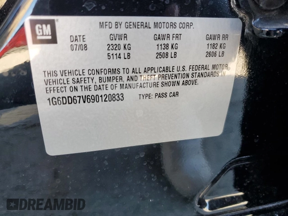 2009 Cadillac STS AWD z VIN 1G6DD67V690120833, wystawiony jako Copart lot #42502345 z przebiegiem 100 250 mil mil oraz Szkoda całkowita • Salvage title. Historia ofert i sprzedaży dostępna na DreamBid. Obrazek 15.
