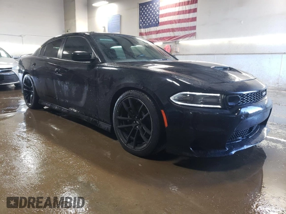 2019 Dodge Charger Scat Pack with VIN 2C3CDXGJ2KH520373, listed as a Copart auction lot 43626485 with 29,582 mi miles and Salvage Title. Bid and sale history available at DreamBid. Image 4.