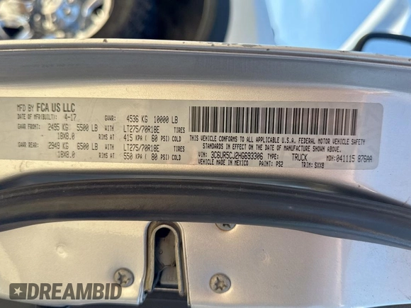 2017 Ram 2500 Tradesman с VIN 3C6UR5CJ2HG693306, выставлен на аукционе Copart как лот 65832455 с пробегом 184 484 миль миль и Чистый • Clean title. История ставок и продаж доступна на DreamBid. Изображение 10.