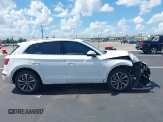 2022 Audi Q5 S line Premium with VIN WA1GAAFY2N2087968, listed as a IAAI auction lot 42531144 with 41,542 mi miles and . Bid and sale history available at DreamBid. Image 14.