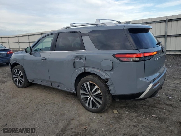 2023 Nissan Pathfinder Platinum with VIN 5N1DR3DK1PC270167, listed as a Copart auction lot 43108355 with 33,778 mi miles and Salvage Title. Bid and sale history available at carsss.com. Image 2.
