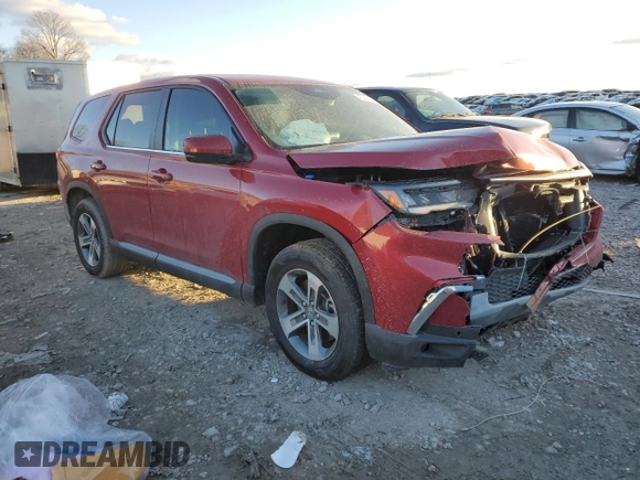 2025 Honda Pilot EX-L with VIN 5FNYG2H40SB017368, listed as a Copart auction lot 46230885 with 890 mi miles and Salvage Title. Bid and sale history available at carsss.com. Image 4.