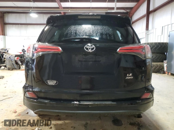 2016 Toyota RAV4 LE with VIN 2T3BFREV3GW495087, listed as a Copart auction lot 52398715 with 43,024 mi miles and Salvage Title. Bid and sale history available at DreamBid. Image 6.