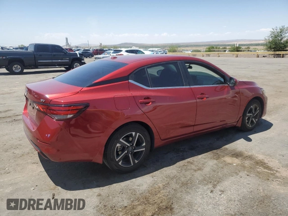 2024 Nissan Sentra SV with VIN 3N1AB8CV7RY222657, listed as a Copart auction lot 58617775 with 9,826 mi miles and Salvage title. Bid and sale history available at DreamBid. Image 3.