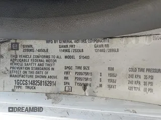 2005 Chevrolet Colorado Z85 z VIN 1GCCS148258162914, wystawiony jako IAAI lot #42127332 z przebiegiem 105 488 mil mil oraz . Historia ofert i sprzedaży dostępna na DreamBid. Obrazek 9.