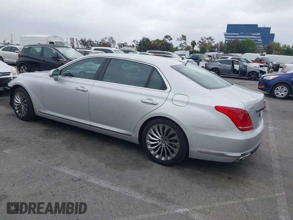 2017 Genesis G90 Premium with VIN KMHG34JA4HU034088, listed as a IAAI auction lot 42180397 with 123,318 mi miles and . Bid and sale history available at DreamBid. Image 3.
