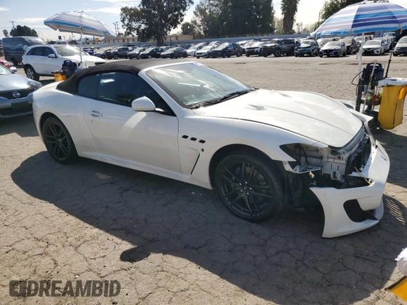 2015 Maserati GranTurismo Sport with VIN ZAM45VMA1F0140484, listed as a Copart auction lot 47405715 with 63,465 mi miles and Salvage title. Bid and sale history available at DreamBid. Image 4.